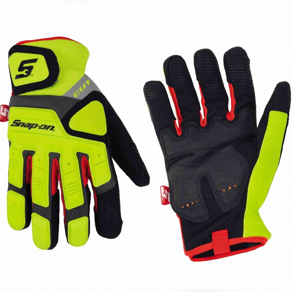 NIB, Snap-on® Cut-Resistant Impact Gloves (Hi-Viz),Item no:GLOVE507XL, S…
